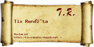 Tix Renáta névjegykártya